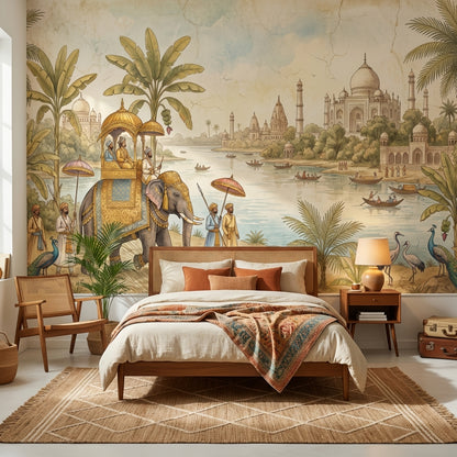 Elephant Wallpaper Architecture Indian Wall Mural