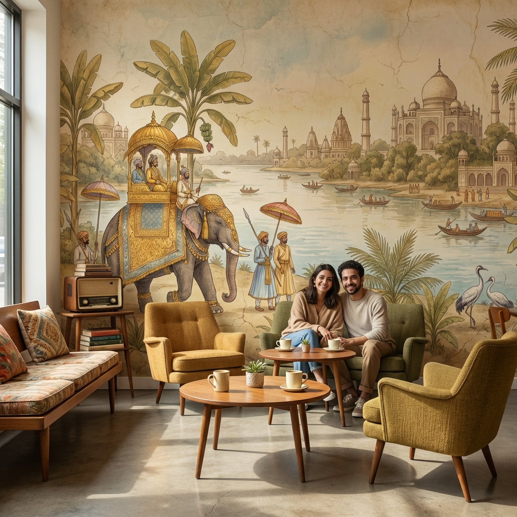 Elephant Wallpaper Architecture Indian Wall Mural