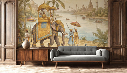 Elephant Wallpaper Architecture Indian Wall Mural