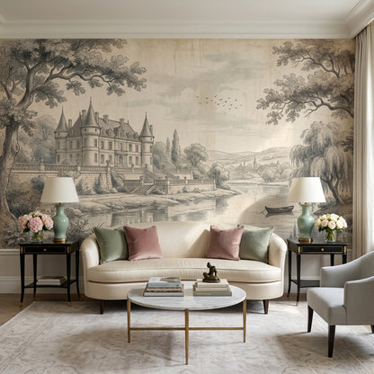 Chateau Wallpaper River Vintage Wall Mural