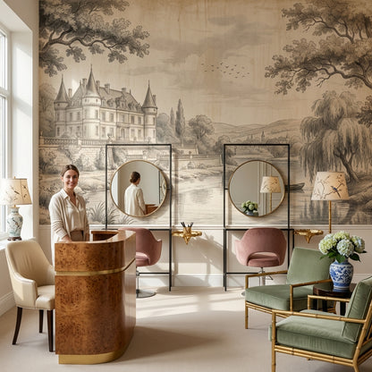 Chateau Wallpaper River Vintage Wall Mural