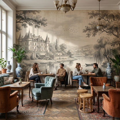 Chateau Wallpaper River Vintage Wall Mural