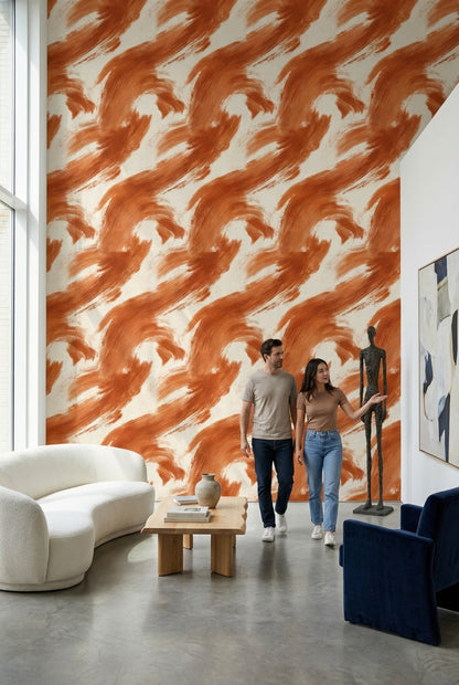 Dynamic Wallpaper Abstract Mural Energetic Wall Decor