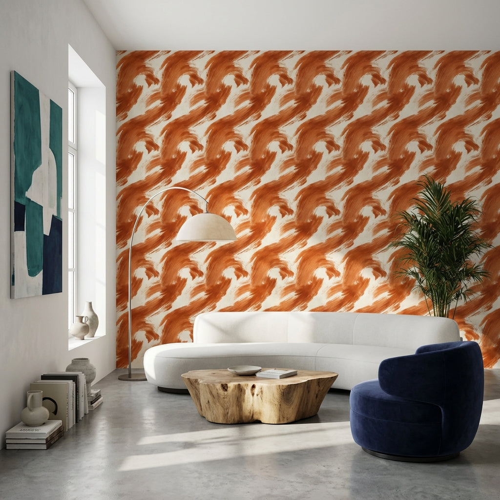 Dynamic Wallpaper Abstract Mural Energetic Wall Decor