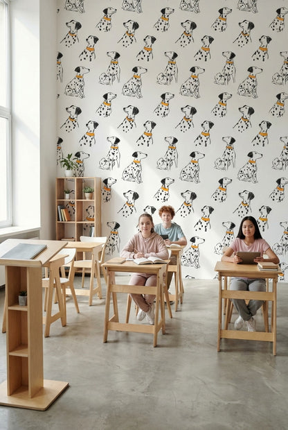 White Background Wallpaper Minimalist Playful Decorative Mural