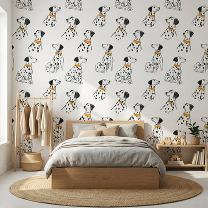 White Background Wallpaper Minimalist Playful Decorative Mural