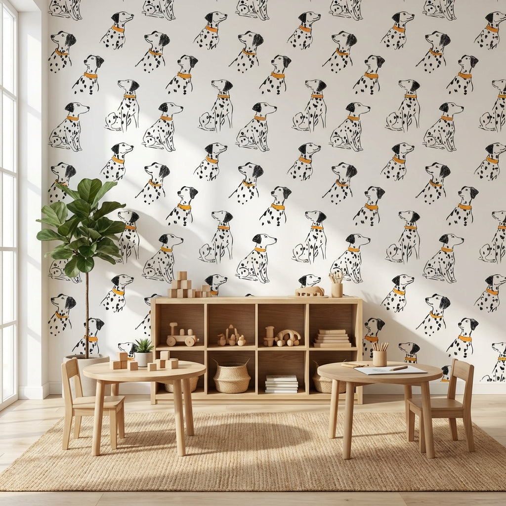 White Background Wallpaper Minimalist Playful Decorative Mural