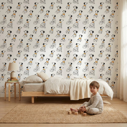White Background Wallpaper Minimalist Playful Decorative Mural