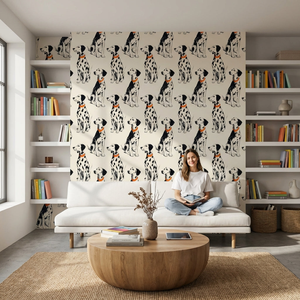 Dalmatian Wallpaper Dogs Removable Animal Print Wall Mural