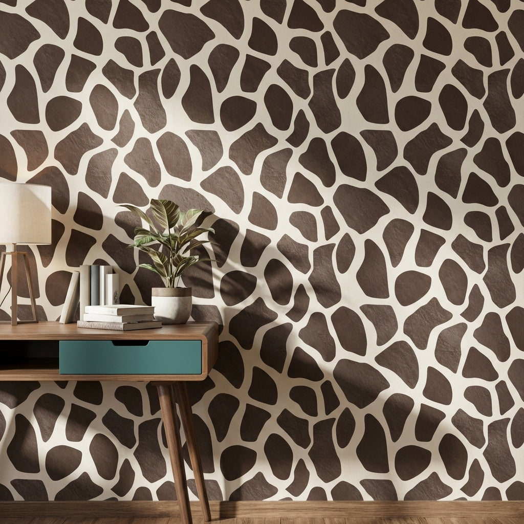 Animal Print Wallpaper Giraffe Modern Wall Decor