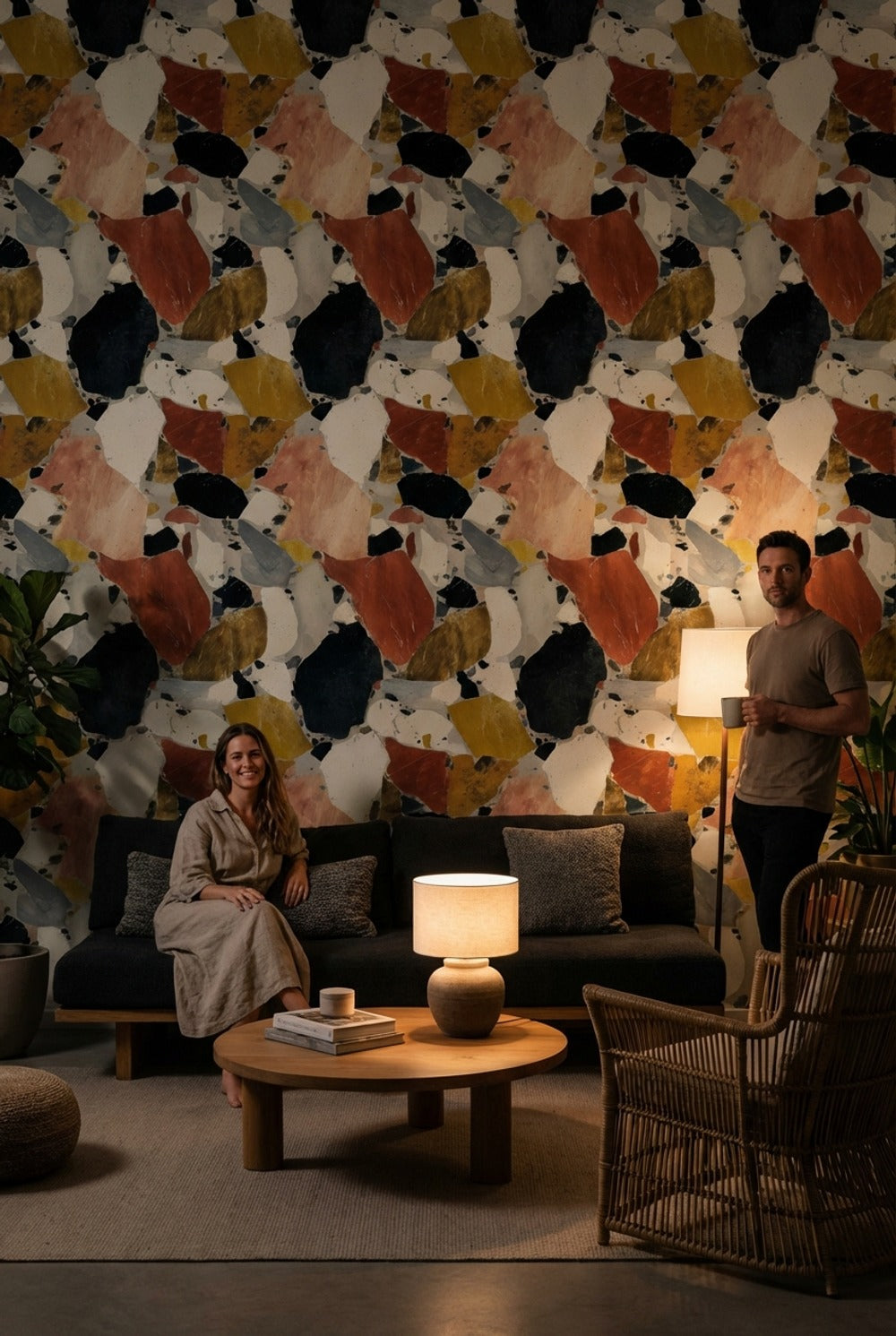 Abstract Pattern Wallpaper Marble Modern Decorative Mural