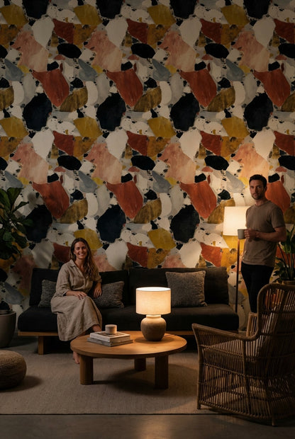 Abstract Pattern Wallpaper Marble Modern Decorative Mural