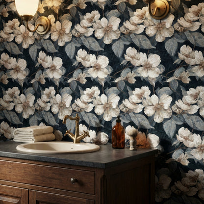 Floral Wallpaper Mosaic Removable Vintage Wall Mural