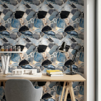 Geometric Wallpaper Marble Removable Stone Wall Mural