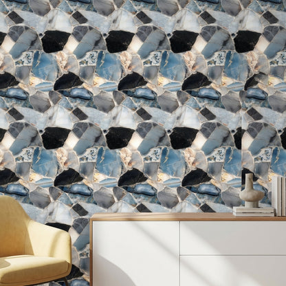 Geometric Wallpaper Marble Removable Stone Wall Mural