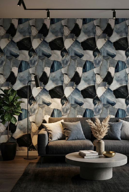 Stone Wallpaper Abstract Mosaic Wall Decor