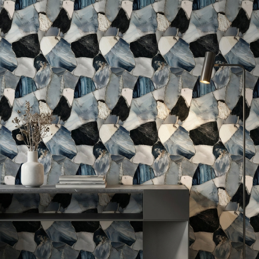 Stone Wallpaper Abstract Mosaic Wall Decor