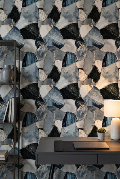 Stone Wallpaper Abstract Mosaic Wall Decor