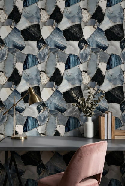 Stone Wallpaper Abstract Mosaic Wall Decor