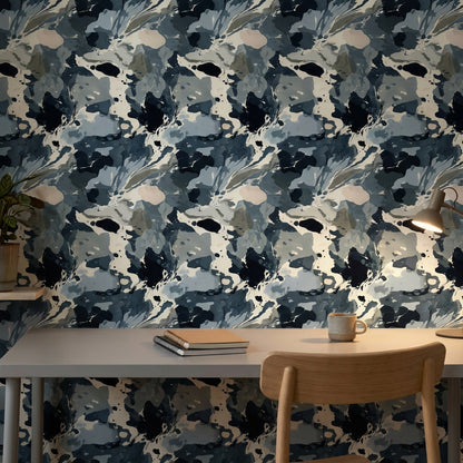 Abstract Wallpaper Marble Gray Decorative Mural