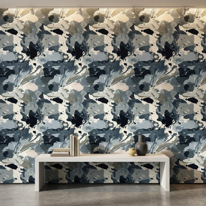 Abstract Wallpaper Marble Gray Decorative Mural