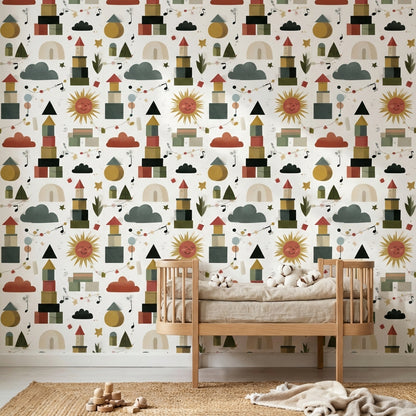 Shades Of Green Wallpaper Music Starry Wall Mural