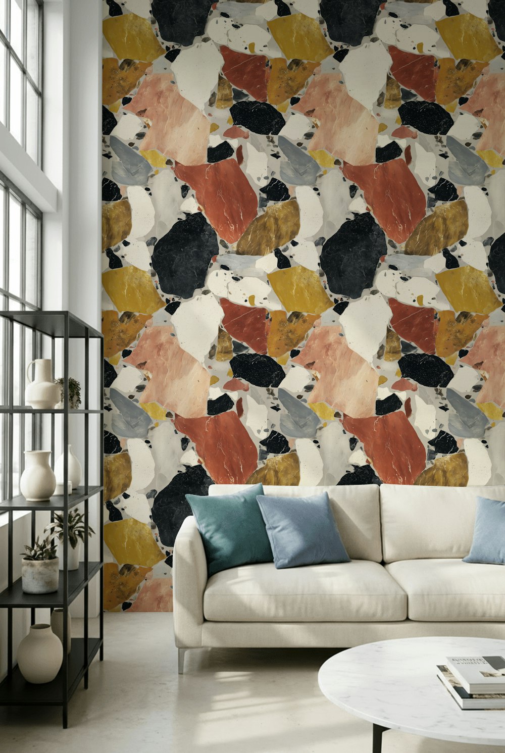 Abstract Pattern Wallpaper Marble Modern Decorative Mural