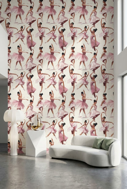 Ballerinas Wallpaper Dance Abstract Removable Wall Decor