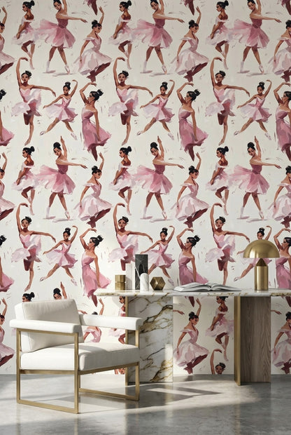 Ballerinas Wallpaper Dance Abstract Removable Wall Decor