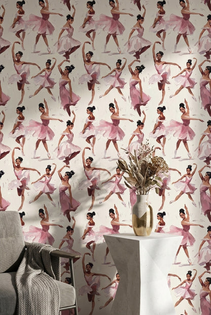 Ballerinas Wallpaper Dance Abstract Removable Wall Decor
