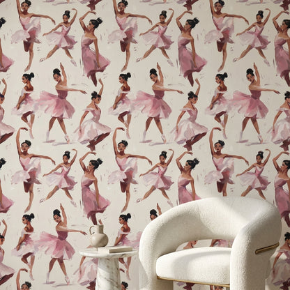 Ballerinas Wallpaper Dance Abstract Removable Wall Decor