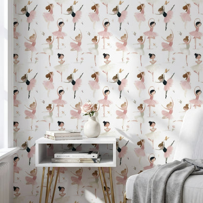 Ballerinas Whimsical Wallpaper Removable Wall Decor