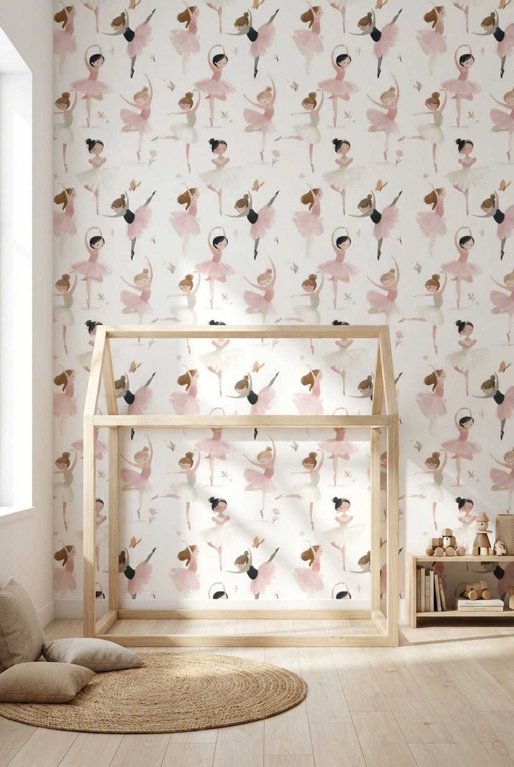 Ballerinas Whimsical Wallpaper Removable Wall Decor