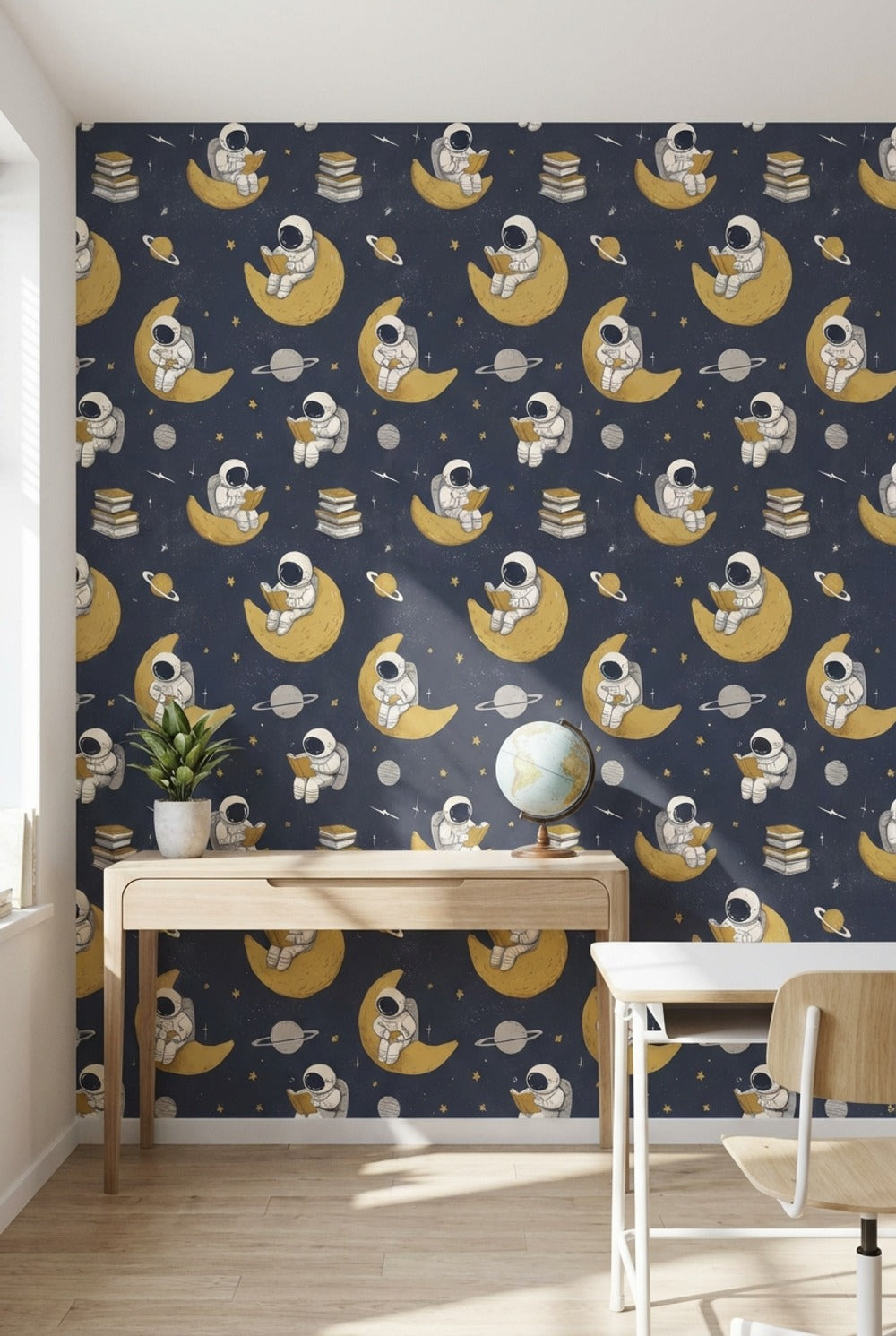 Astronaut Wallpaper Stars Planets Decorative Mural