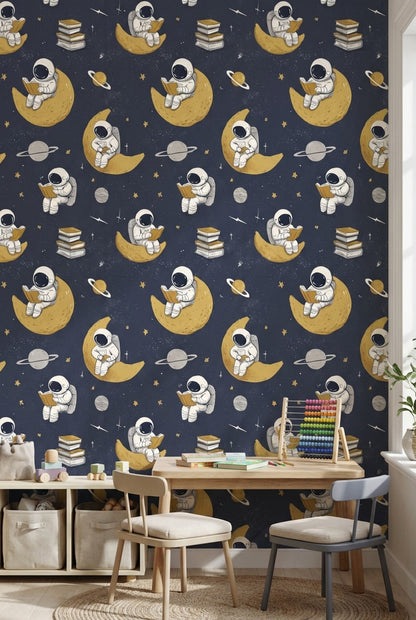 Astronaut Wallpaper Stars Planets Decorative Mural