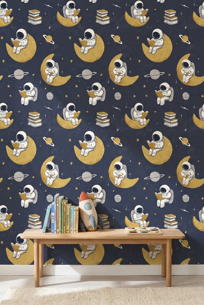 Astronaut Wallpaper Stars Planets Decorative Mural