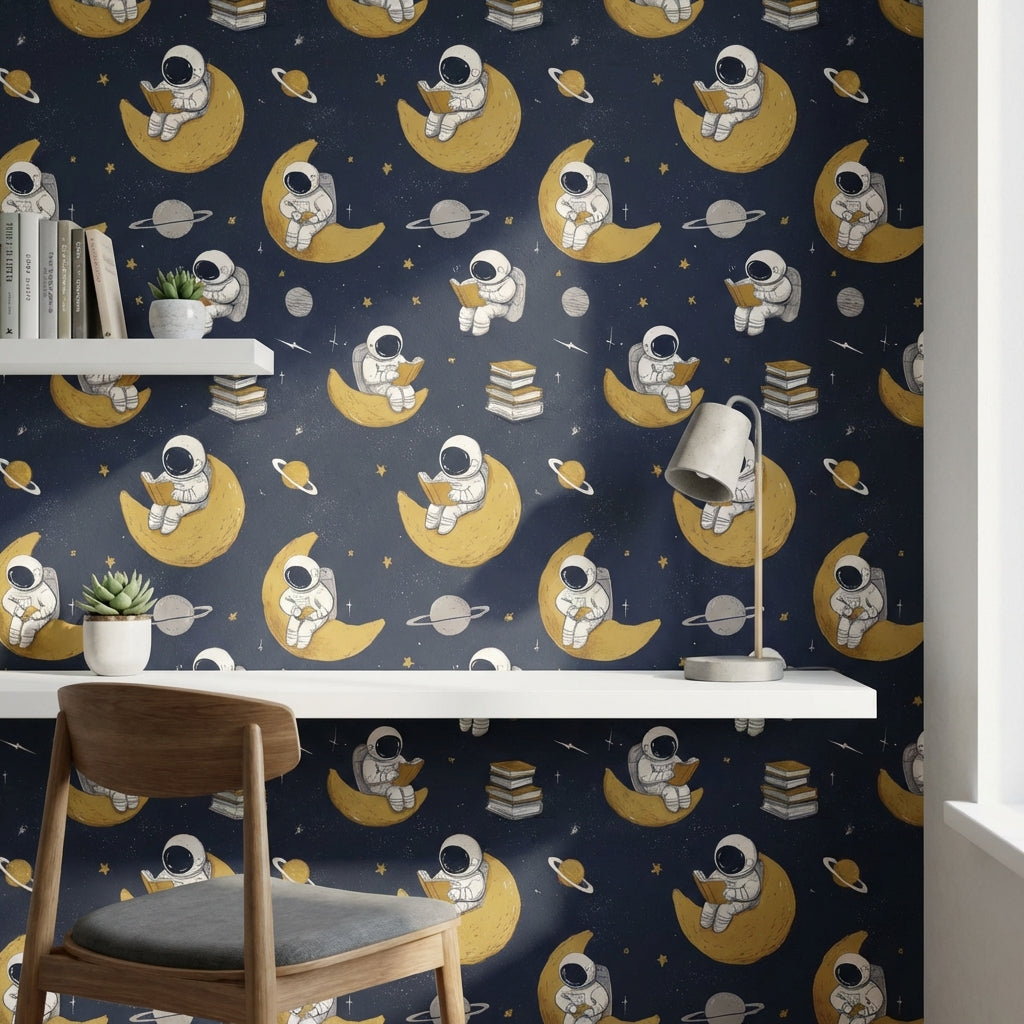 Astronaut Wallpaper Stars Planets Decorative Mural