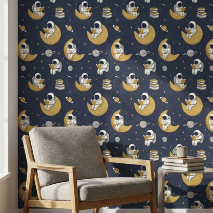 Astronaut Wallpaper Stars Planets Decorative Mural