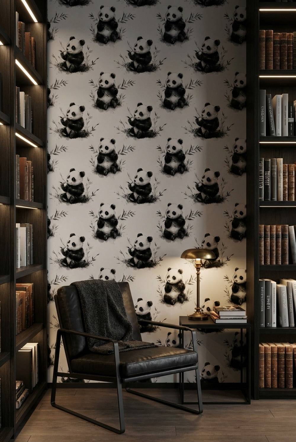 Panda Wallpaper Bamboo Watercolor Removable Wall Decor
