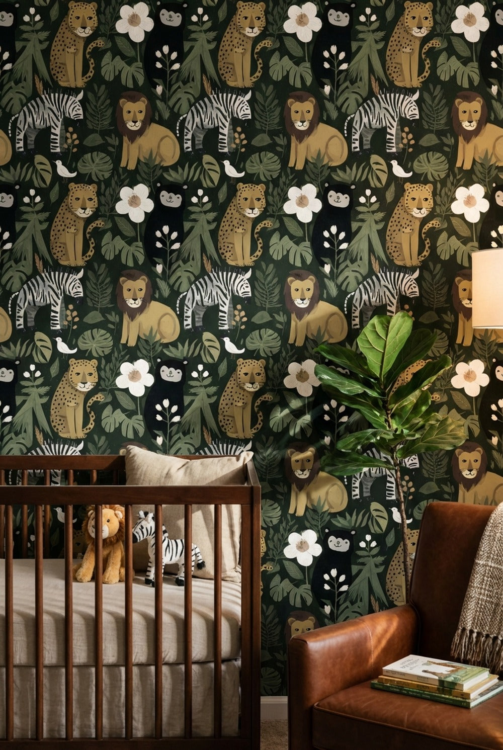 Jungle Wallpaper Animals Tropical Decorative Mural