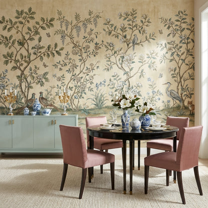 Floral Wallpaper Birds Chinoiserie Wall Mural