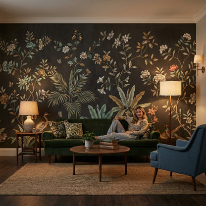 Floral Wallpaper Vintage Botanical Wall Mural