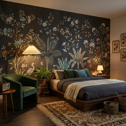 Floral Wallpaper Vintage Botanical Wall Mural