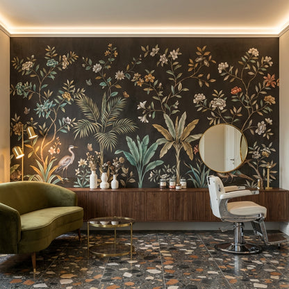 Floral Wallpaper Vintage Botanical Wall Mural