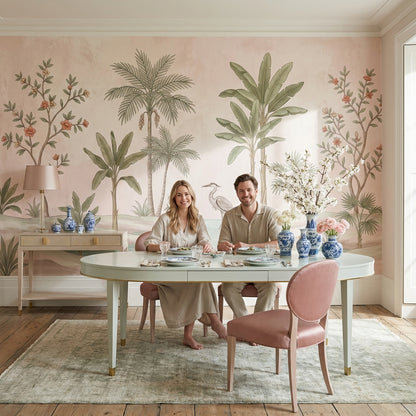 Tropical Vintage Wallpaper Floral Calm Wall Mural