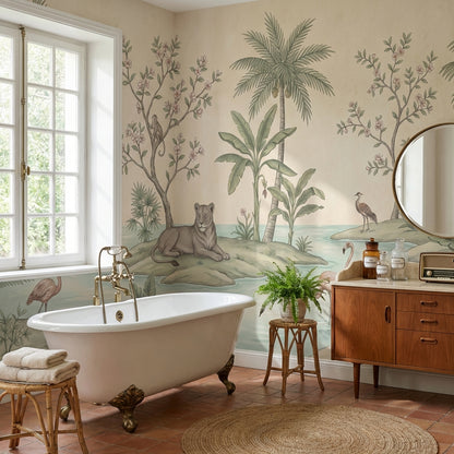 Tropical Wallpaper Vintage Floral Wall Mural