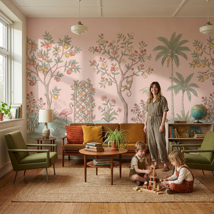 Vintage Wallpaper Tropical Jungle Wall Mural