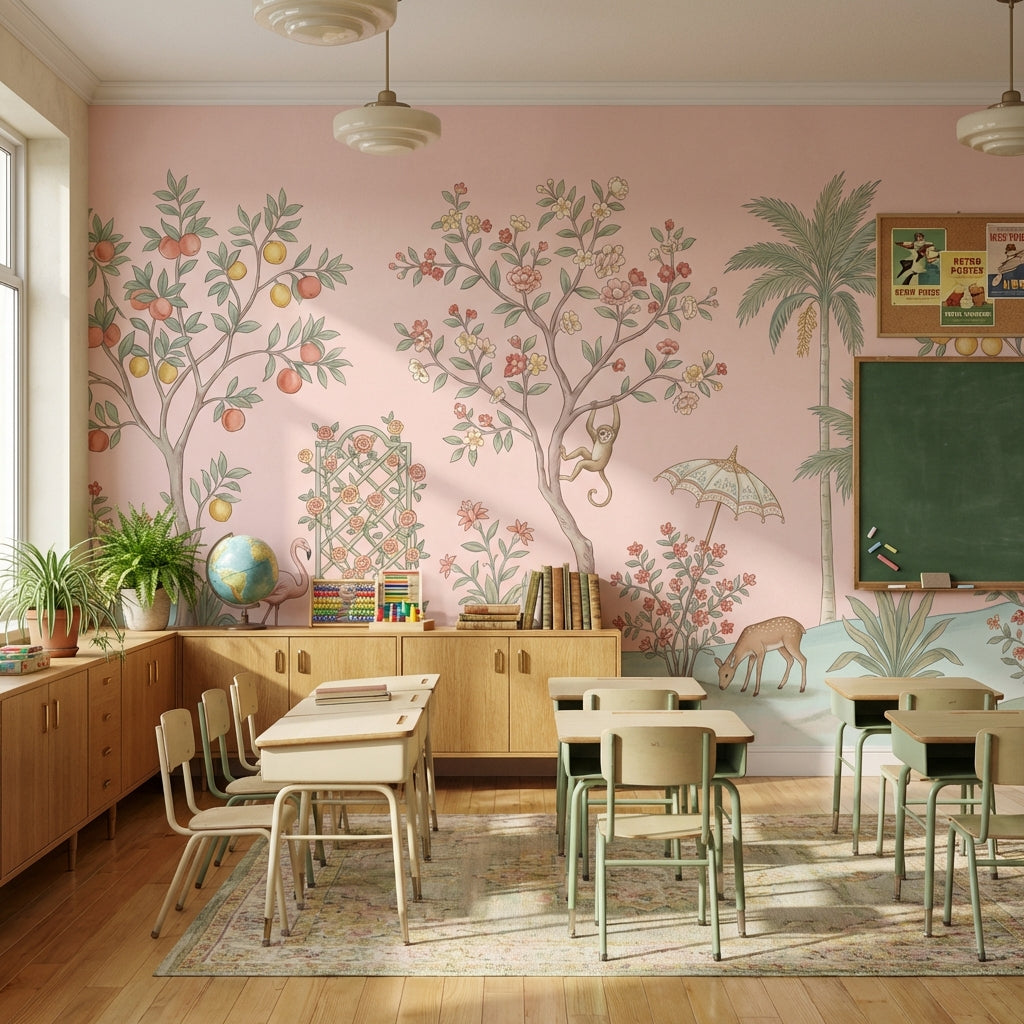 Vintage Wallpaper Tropical Jungle Wall Mural