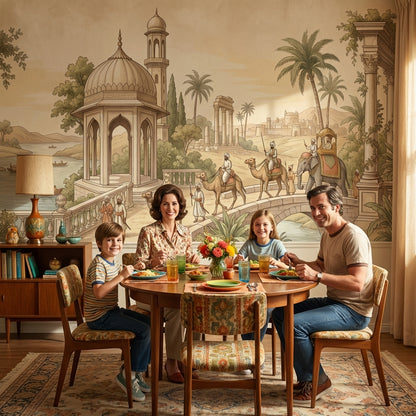 Vintage Architecture Wallpaper Middle Eastern Camel Wall Mural