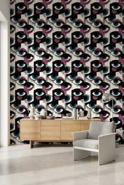 White Background Wallpaper Geometric Abstract Wall Mural